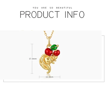 Anomokay novi Desinger proteina ljubav vesela voće zlatna boja Ogrlica za moda rođendanski poklon srebra 925 link ogrlica