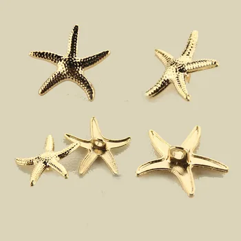 Topla 30 kom. lot sjajna zlato 20 mm metal cast Morska zvijezda Šarm sew-na vrat gumb modni odjeća custome pribor