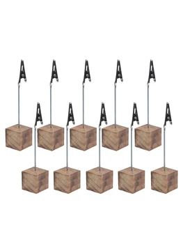 10шт cube stand jednostavan kocka baza Dopisa isječke papira foto isječak držač za drvene konstrukcije sjedala isječak poruku foto kartice stol štand