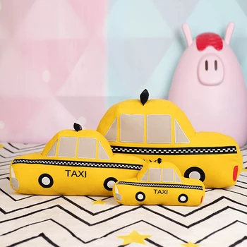 Kreativni sjajni pliš taksi igračke modeliranje automobila u obliku srca mekani jastuci jastuci naslona za dječake uređenje sobe pokloni za Rođendan