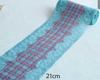 MLAEY 2 metara jezero plavi fin elastični protežu čipke obloge visoko kvalitetne tkanine, čipke DIY zanat i šivanje haljina pribora