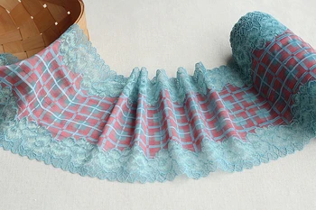 MLAEY 2 metara jezero plavi fin elastični protežu čipke obloge visoko kvalitetne tkanine, čipke DIY zanat i šivanje haljina pribora
