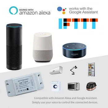 Wifi DIY Smart Wireless Remote Switch Light Controller Module rad s Alexa Google Home