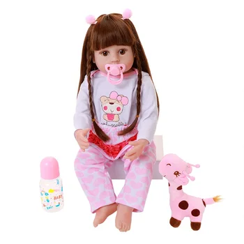 56 cm cijelo tijelo silikon preporođeno lutka igračka za djevojčice 22 inča novorođenče Princeza Bebe kupati igračka rođendanski poklon soft touch sada