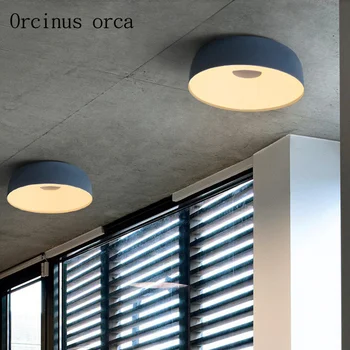 Nordic moderan, jednostavan boju željeza stropna svjetiljka dnevni boravak bar kreativni kružni led stropna svjetiljka besplatna dostava