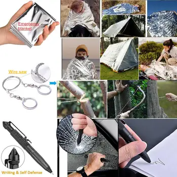 Outdoor Tools Military 18 in 1 Taktički Outdoor Tourism Multifunction First aid SOS EDC Emergency Camping Tool Survival Kit EDC