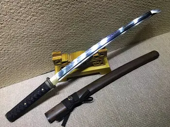 Kvalitetni Japanski Palisander T10 Glina Kaljeni Chokuto Wakizashi Ninjato Mač Full Tang