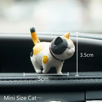 9 kom./lot mini-mačka je ploča automobila igračke, ukrase za auto ukrasa slatke igračke lutke u automobilskom uređenje vašeg doma auto oprema
