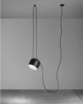 Moderni bubanj viseće svjetiljke industrijski Iron Pauk crna viseći sjaj bar dnevni boravak lampa privjesak svjetlo svjetiljke svjetiljke