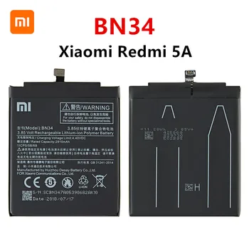 Xiao mi Original BN34 3000mAh Baterija For Xiaomi Redmi 5A 5.0