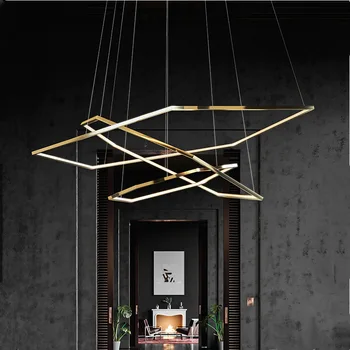 Imbus viseći svijećnjak raskošan zlatni komplet moderan dizajn LED privjesak lampa za dnevni boravak vile минималистское rasvjeta uređenje