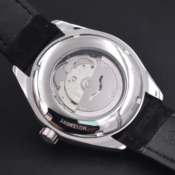 Corgeut 41 mm automatski mehanički sat muški luksuzni brand moda Kožni remen lampica vodootporan poslovne ručni satovi muški