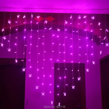 2x1.6m srcu leptir LED zavjese сосулька niz nevjerojatan svjetla praznik Božić Novu godinu svjetla vanjski vjenčanje svjetla EU/AU/UK