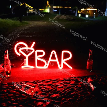 Vogliovoi Night light neonski znak SMD2835 3D Indoor Letter Shape Bar Model Holiday Xmas Party Wedding lampe za čitanje