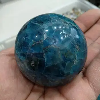 Plava апатитовый kristalnu kuglu opseg sa stand - Madagaskar - 60mm