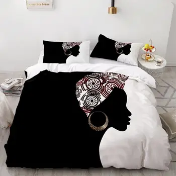 Afrika žene tiskanih posteljinu kraljica kralj deka set posteljine 2/3 kom Afrička etnička deka set za djevojčice i dječake