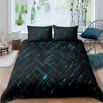 Trodimenzionalni geometrijski komplet posteljinu moda moda poliester dolje komplet posteljinu jastučnicu bračni krevet kit kraljevske kreveta