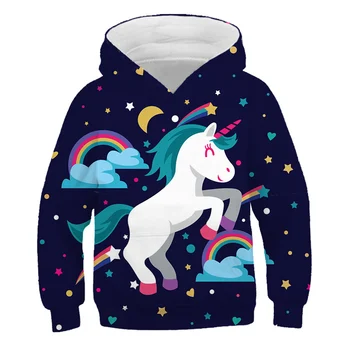 2020 slatka Jednorog 4-14 godina Dječje veste zima Jednorog poliester odijevanje djevojke majica crtani pulover jesen vrhovima