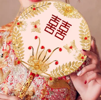 Fin kineski ručni ventilator vjenčanje favorizira realan dizalica predložak dvosmjerni ručni ventilator kao poklon uređenje zaslona LF578