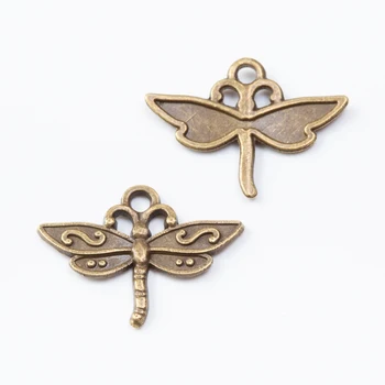 70 komada klasicni metalni cink legura dragonfly privjesak za DIY ručni rad, nakit ogrlica što 7347