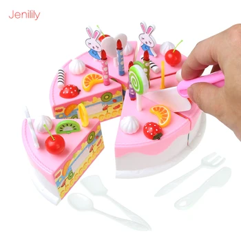 44 kom. / compl. kuhinja igračke pretvarati igrati rezanje rođendansku tortu hrana igračka kuhinja za djecu da se igraju kod kuće igračke plastične igrati skup hrane