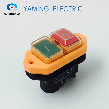 Besplatna dostava elektromagnetski prekidač 5 Pin Uklj Isklj crveno-zeleni gumb 12A 230V restart i podnaponska zaštita YCZ3-A