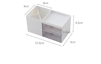 ABS make-up kozmetička kutija za pohranu organizator stol pen olovka kontejner držač Sundries Case 3 boje 17.6*9*9.2 cm