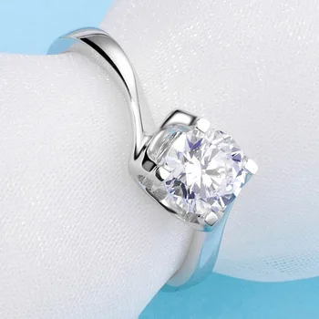 BK pravi zlato 585 муассанит prsten 4 trn 0.5 ct dijamant angažman prstenje individualne višebojnom poseban modni poklon prsten za žene