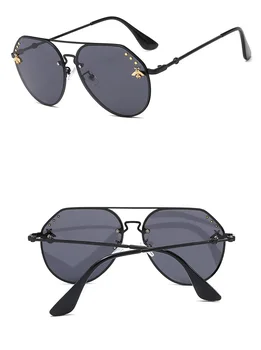 žene pilot 'tvrdi malo pčela' sunčane naočale metalni okvir berba prevelike UV400 naočale dizajner modne sunčane naočale oculos