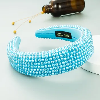Novi Bejeweled soft ободки moda luksuzni biserne perle spužva Hairbands za žene sjajna novost ободки kape