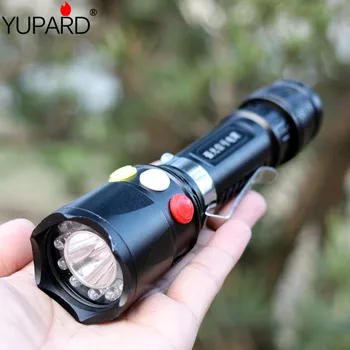 YUPARD Q5 LED Željeznički signalni lantern svjetiljka crvena žuta zelena bijela 7 način 18650 punjiva USB punjenje Mobilni banke hrane