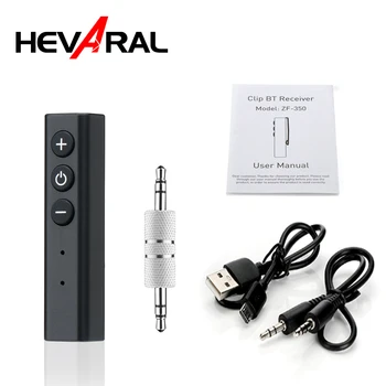 HEVARAL Wireless Bluetooth Adapter Receiver 4.2 Stereo Music Car Kit Audio Receiver For Headphone Speaker With 3.5 Jack Receptor