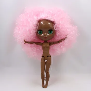 Ledena DBS Blyth lutka super crna koža je ružičaste kose afro kosa zajedničko tijelo sjajna osoba 1/6 bjd 30 cm igračka lutka acticuated