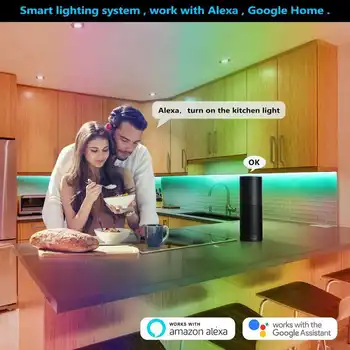 5M WiFi Smart LED Strip Lights RGB 2835 LED Light App Control Music Sync Light Kazeta za Alexa za Amazon za Google Home
