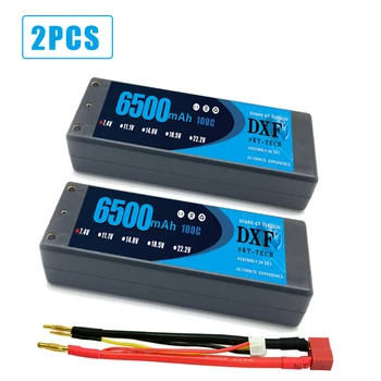 2PCS DXF Battery Lipo 2S 7.4 V 8400mah 6500mah 5200mah 120C 100C 100C sa 4mm Gitare za RC Evader BX Car Truggy Buggy