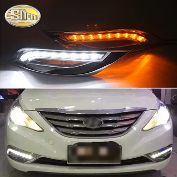 Za Hyundai Sonata YF 2011 2012 2013 Turn Yellow alarmne funkcije 12V Car DRL lampa vodootporna led dnevna podvozje svjetla SNCN