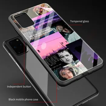 Kaljeno staklo torbica Funda za Samsung Galaxy S20 S21 FE 5G S20 Ultra S10e S10 S9 S8 Plus stražnji poklopac Coque Lil Peep Phone Shell