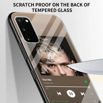 Kaljeno staklo torbica Funda za Samsung Galaxy S20 S21 FE 5G S20 Ultra S10e S10 S9 S8 Plus stražnji poklopac Coque Lil Peep Phone Shell