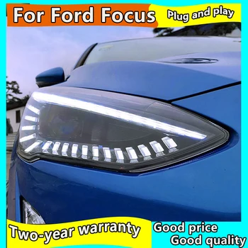 Stil automobila LED HID Rio LED svjetla glavu fenjer torbica za Ford Focus svjetla 2019 LED Ford Focus svjetla objektiv prigušeno svjetlo