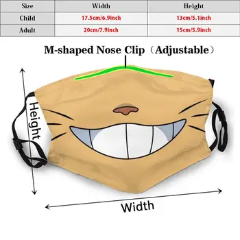 Neko maska Maska usta ispis za višekratnu upotrebu Pm2.5Filter moj susjed Totoro Ghibli Maska smiješno zabava Humor 2020