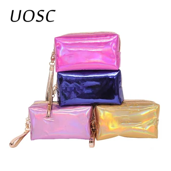 UOSC Fashion Waterproof Laser Cosmetic Bag Women Neceser Make Up Bag PVC Pouch Wash toaletne torbe Putovanja Organizator Case