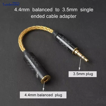Kvalitetan kabel za prijenos slušalica 6-core adapter za slušalice 4.4 mm ženski-3.5 mm muški za SONY DMPZ1 ZX300A A-35 PHA2A iPhone