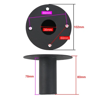 GHXAMP Professional Speaker Stand Metal Iron Bottom Seat Stage Sound Stand ugradbeni otvor polica baza za manje od 15 inčni zvučnik 2 kom.