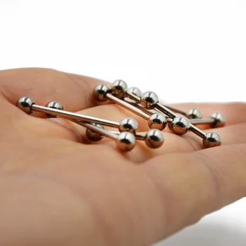 Showlove-10шт titan industrial bar jezik štap prsten brežuljak bar naušnice piercing na Veliko prodaja piercing nakit 14G 16G