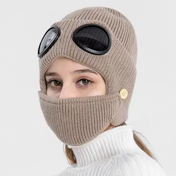 2020 nova moda unisex ruska zimska kapa toplo вязаная kapa žene pilot crna ušni režanj šešir s naočalama moda uho kvačilo šešir