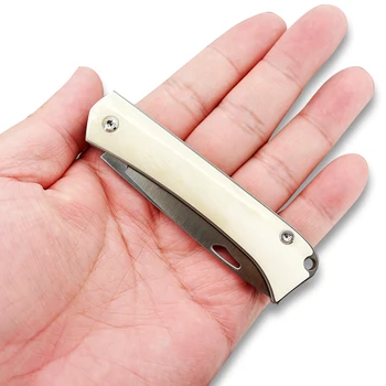 Twosun SLIP JOINT M390 sklopivi džepni nož kamp nož lovački noževi vanjski alat za opstanak EDC Титановая костяная ručka TS161