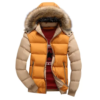 Gospodo debele zimske jakne s kapuljačom krzna ovratnik parka Muški kaput svakodnevne tople meke muške jakne Muške odjeće velikih veličina 6XL 7XL
