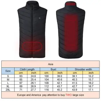 Muškarci žene vanjski USB infracrveni grijanje prsluk zimska jakna fleksibilna električna toplinska odjeća prsluk za sport pješačenje