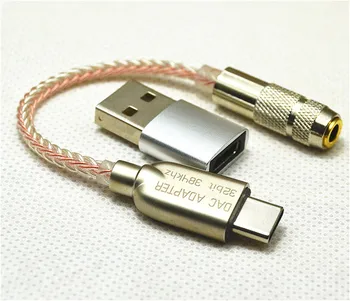 LXDAC DAC ALC5686/ES9280C USB C DAC adapter za slušalice 32bit386kHz Hifi DSD600ohm High Amplifier-Type C to 3.5 mm Jack