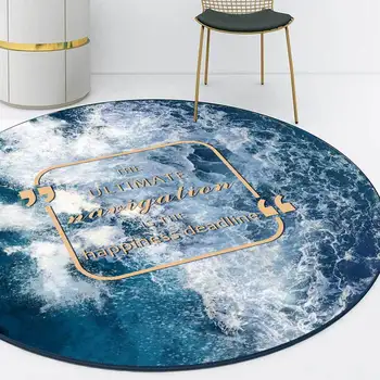 Zemlja ocean Svemir okrugli tepisi za spavaće sobe đonovi dnevni boravak kućni ukras salon vrata tepisi tepisi deka jastuk stolice